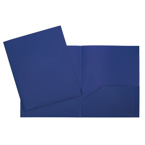Portfolio de plastique - Pochettes bleu