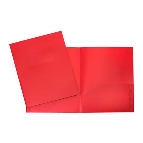 Portfolio de plastique - Pochettes rouge