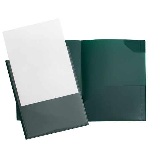 Portfolio de présentation de plastique - Pochettes, vert