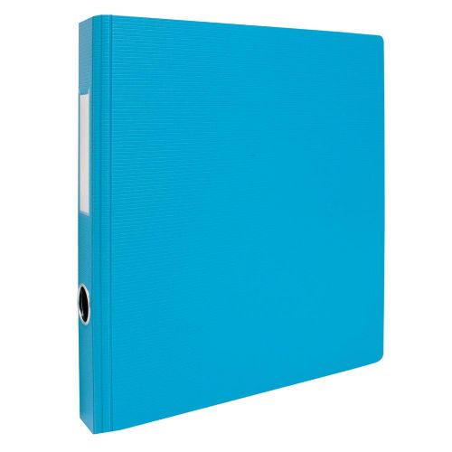 Reliure texturée rigide à anneaux 1" Bleue pâle