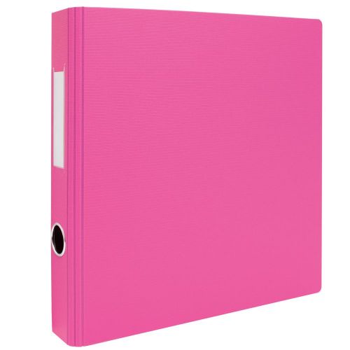 Reliure texturée rigide à anneaux 1" Rose