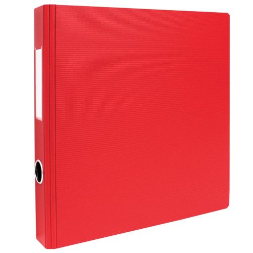 Reliure texturée rigide à anneaux 1" Rouge