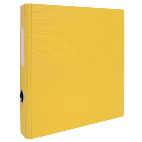 Reliure texturée rigide à anneaux 1" Jaune