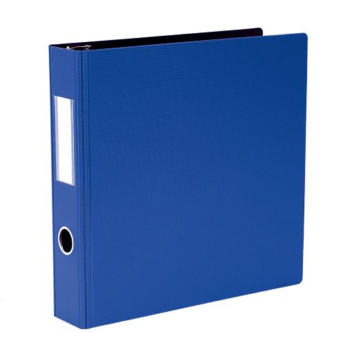 Reliure texturée rigide à anneaux 1,5" bleu
