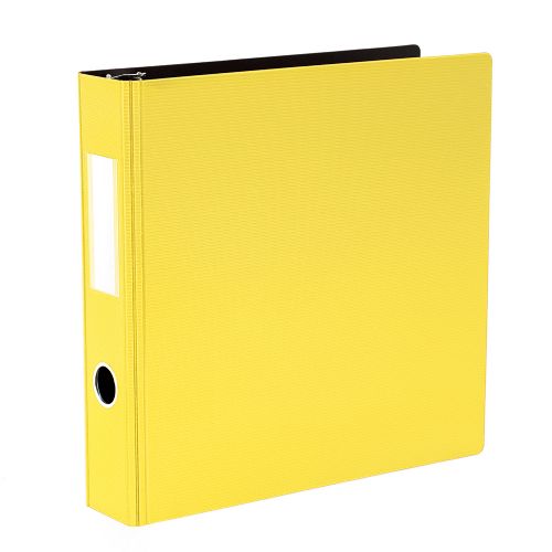 Reliure texturée rigide à anneaux 1,5" jaune