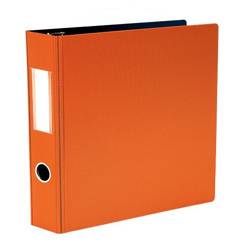 Reliure texturée rigide à anneaux 2" orange