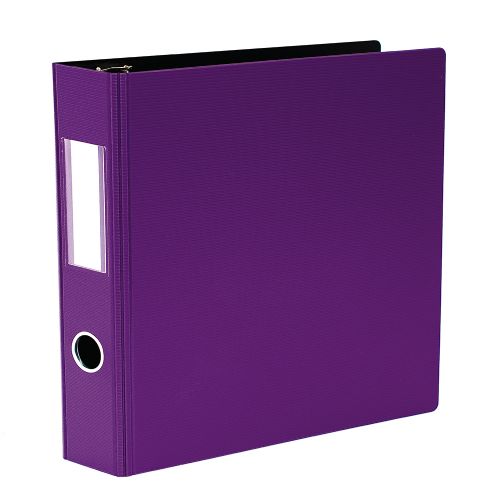 Reliure texturée rigide à anneaux 2" violet