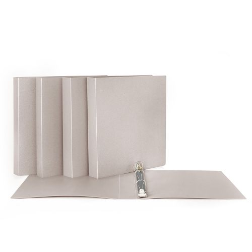 Reliure souple à anneaux 1.5", biodégradable, grise