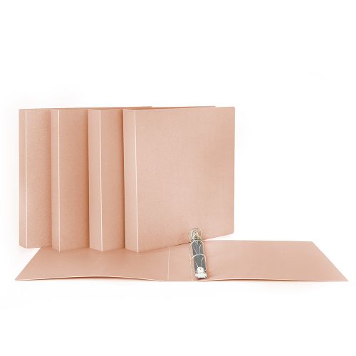 Reliure souple à anneaux 1.5", biodégradable, rose