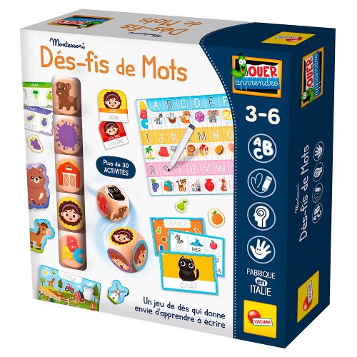 Montessori - Jouer Apprendre Dés-fis des mots French Version