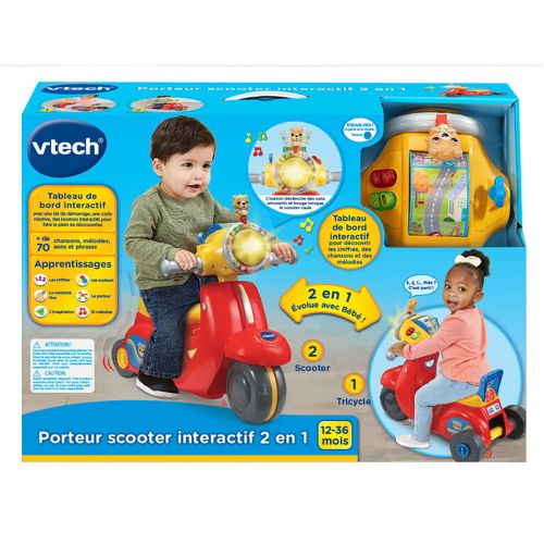 Vtech - Porteur scooter interactif 2 en 1 Version Française