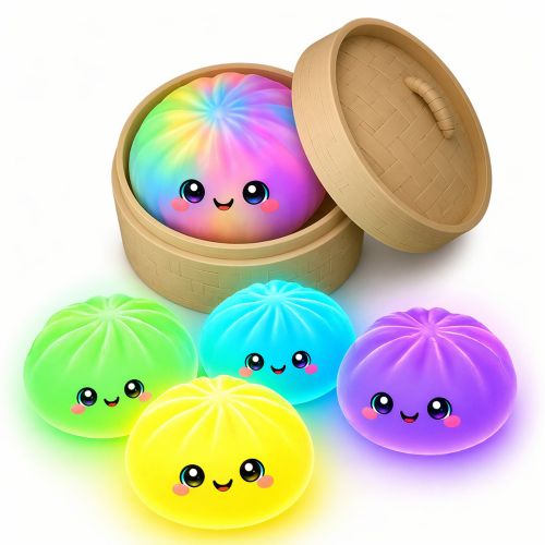 Squishy Dumpling mystère phosphorescent 10 cm, assortiment