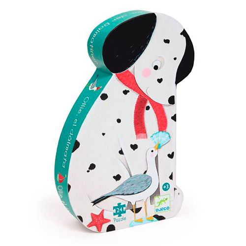 Djeco - Puzzle Silhouette 24 pièces - Olie, le dalmatien