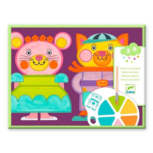 Djeco Peinture à la palette - Les joufflus