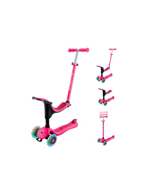 Trottinette Globber Tout-en-Un Évolutive - Fuchsia & Rose foncé