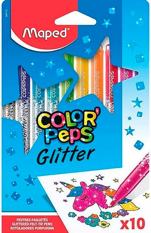 Maped - 10 crayons paillettés Color'peps