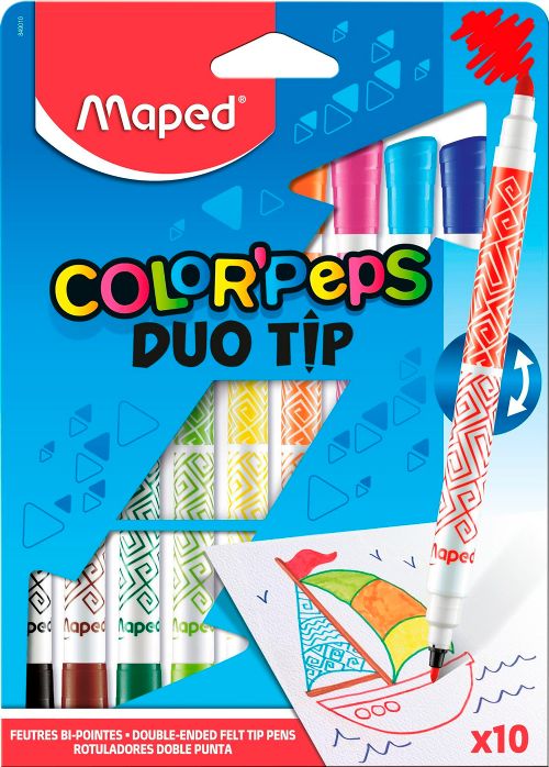 Maped - 10 feutres double pointes Color'peps