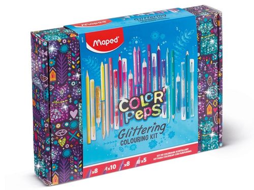 Maped - Ensemble de coloriage à paillettes Color'peps
