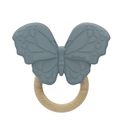Label Label - Anneau de dentition en silicone papillon - Bleu