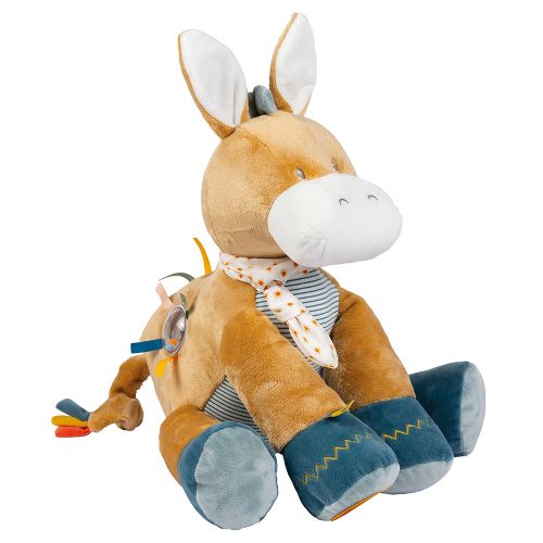 Nattou - Doudou d'activités Leo l'âne 45 cm