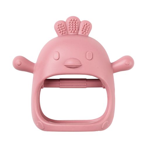 Nattou - Gant de dentition en silicone - rose