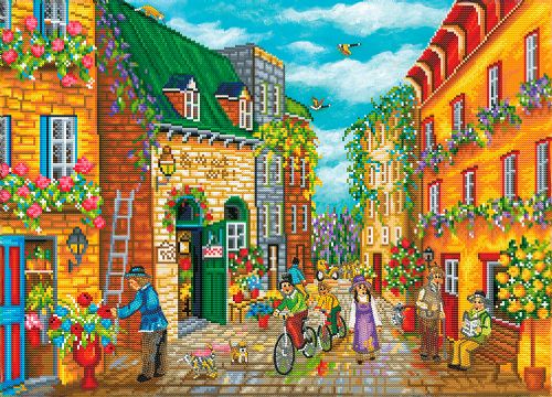 Diamond Dotz - La ruelle aux 1001 fleurs - Christine Genest