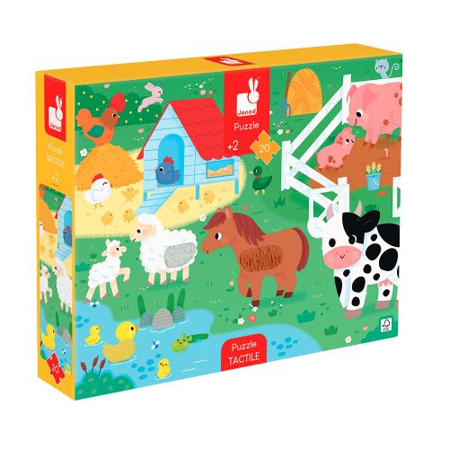 Janod casse-tête 20pcs - La ferme tactile