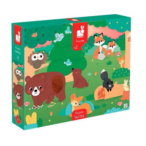 Janod casse-tête 20pcs - La forêt tactile