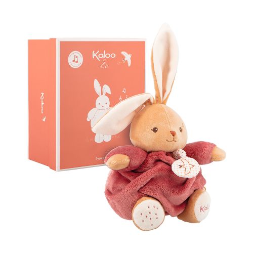 Peluche Kaloo - Lapin rose foncé musical 17cm