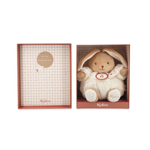 Peluche Kaloo - Lapin crème musical 17cm