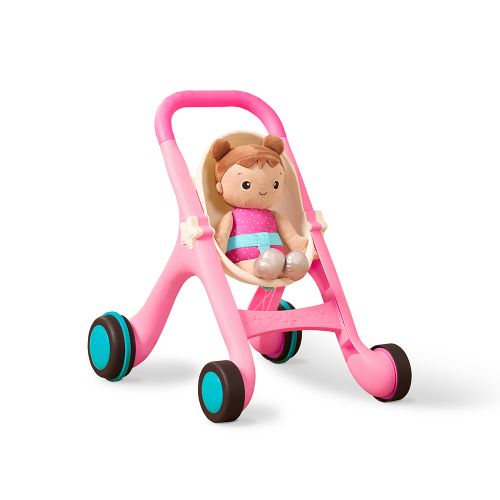 B. - Stroller and doll