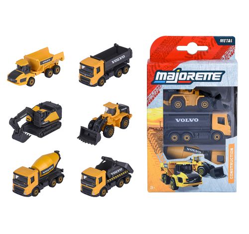 Majorette - Volvo Construction Ensemble 3 pièces, Assortiment