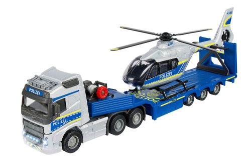 Majorette - Volvo Truck + Airbus Police Helicopter
