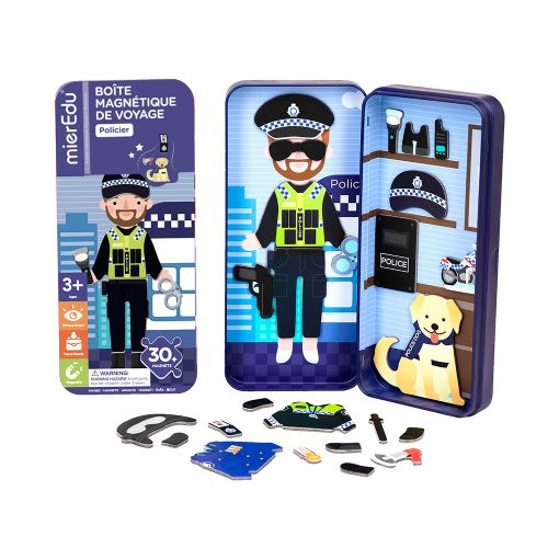 MierEdu - Boîte magnétique de voyage - Officier de police
