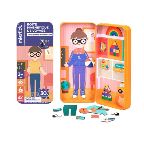 MierEdu - Boîte magnétique de voyage - Enseignante de maternelle