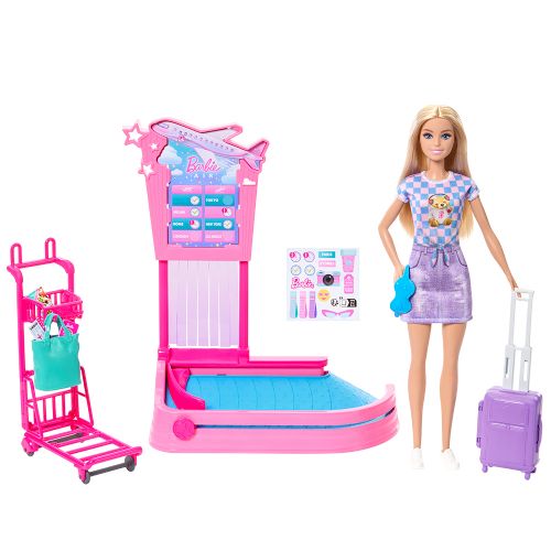 Barbie Family - Baggage Claim Playset