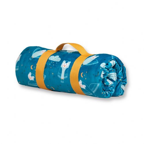 Poupilou - Large Soothing Blanket - Owl