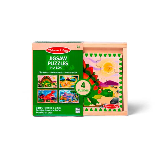 Casse-tête en boîte 4x12 pièces - Dinosaures