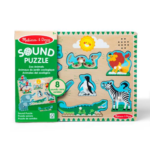 Casse-tête sonore 8 pièces - Animaux du jardin zoologique