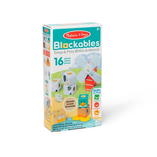 Blockables - Ensemble de jeu amis de la ferme 16 pièces