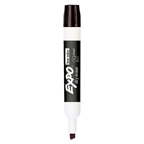 Expo - Crayon effaçable à sec - Noir, Pointe large
