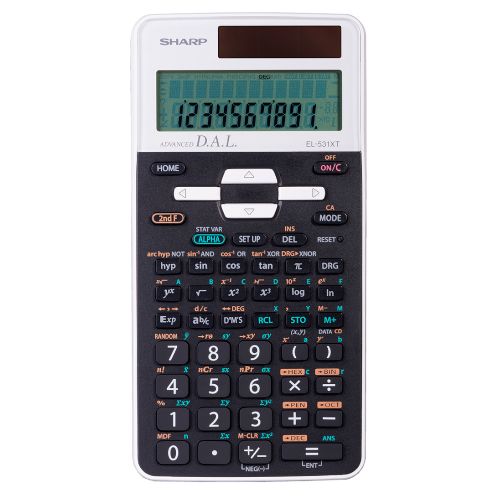Calculatrice scientifique 12 chiffres, 2 lignes Sharp EL-531XT