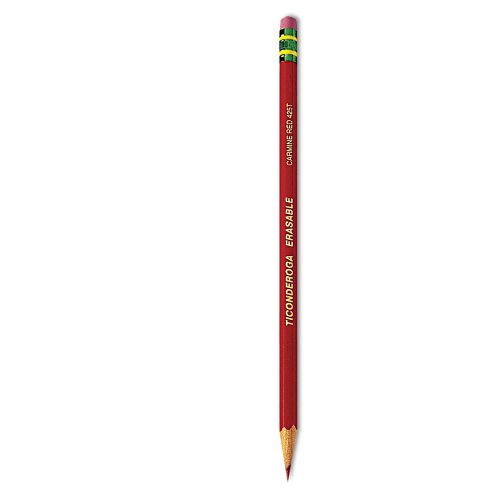 Ticonderoga - Crayon effaçable rouge