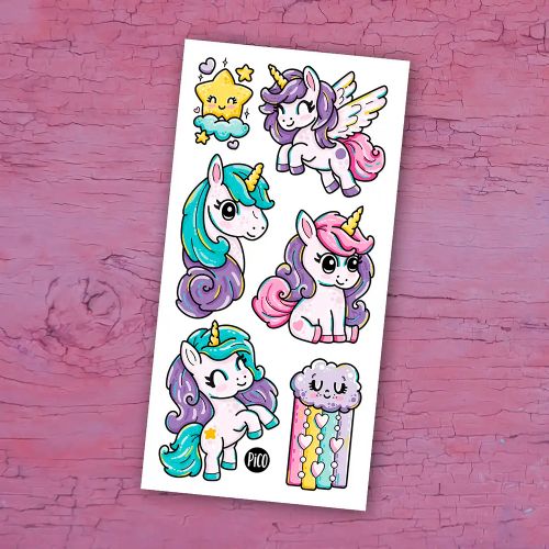 PiCO - Tattoos Rainbow Ponies
