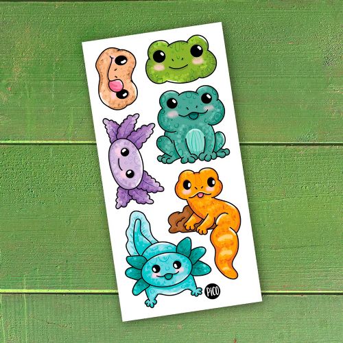 PiCO - Tattoos The axolotl and the frog