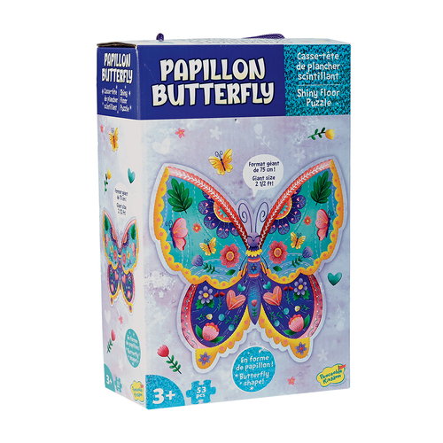 Casse-Tête de plancher scintillant 53 pièces - Papillon