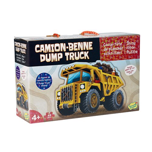 49 Pieces Shiny Floor Puzzle - Dump Truck