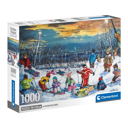 Clementoni - 1000 pieces puzzle - Allons skier ensemble !