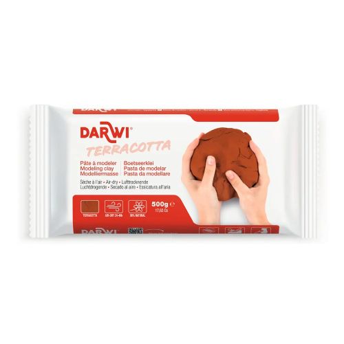 Pâte à modeler séchant à l'air couleur Terracotta 500g