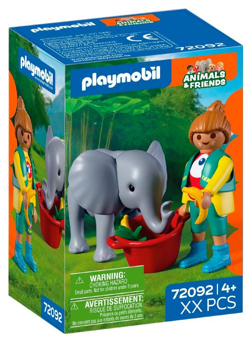 Zoo - Baby Elephant and Zookeeper